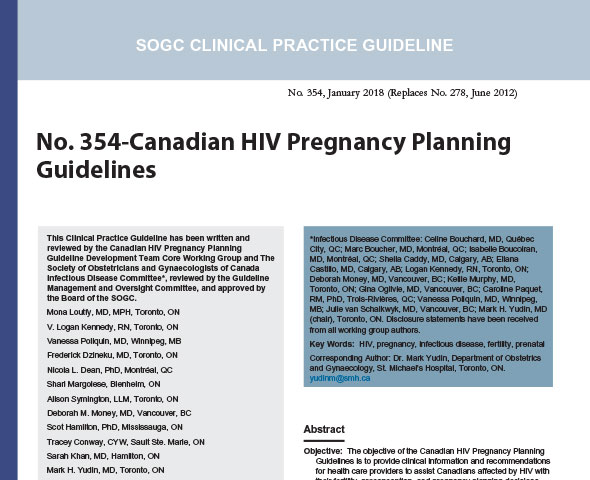 Canadian HIV Pregnancy Guidelines